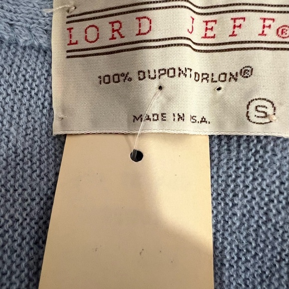 Heather Soft Blue Cardigan Lord Jeff 100% Orlon Sweater – 1960s-1970s - Picture 11 of 15